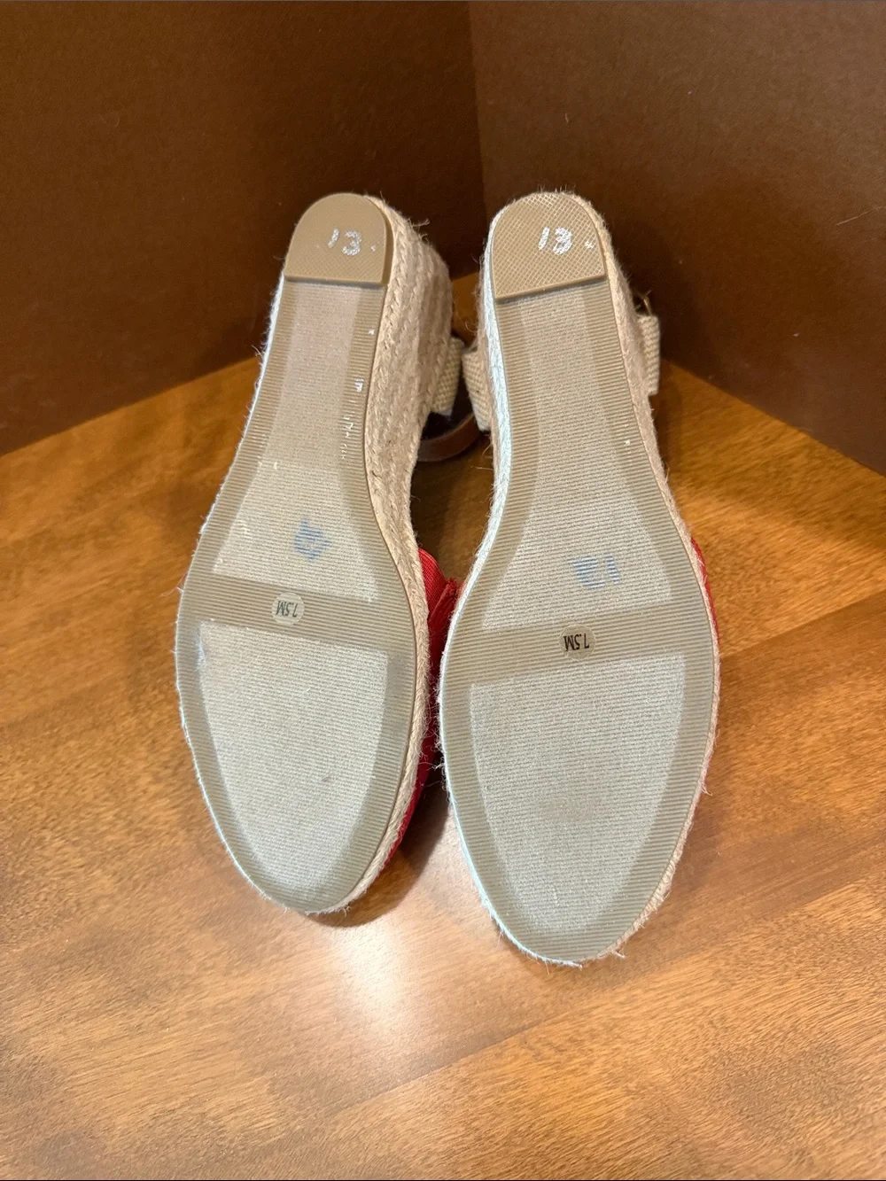 Style & Co. Coral Pink Espadrille Wedge Sandals with Ankle Strap